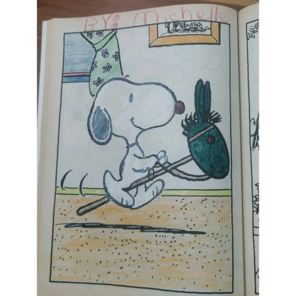 SNOOPY & FRIENDS COLORING BOOK GIANT‎ GOLDEN BOOK 3143 SCHULZ 1987 PEANUTS.